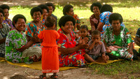 Fiji, Taveuni, Waitabu, Women and Children0611341