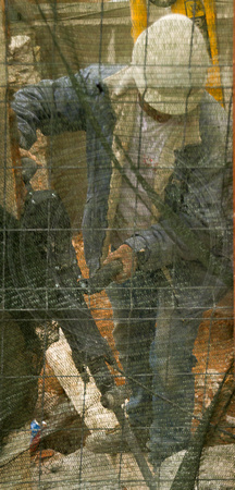 Barcelona, Sagrada Familia, Construction Workers V130-8096