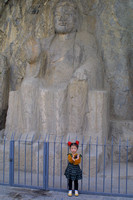 Longmen Caves, Buddha and Girl020414-8096