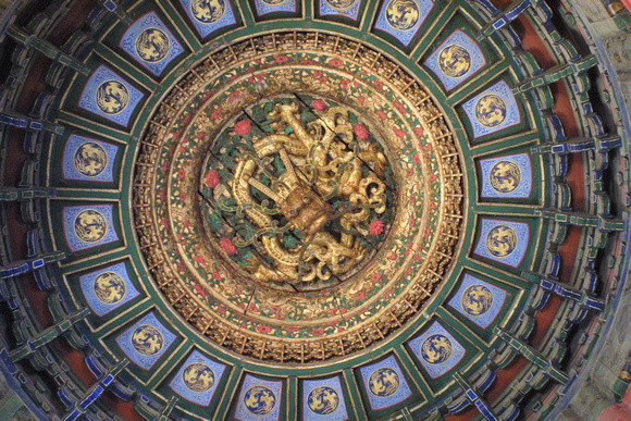 Beijing, Forbidden City, Pavilion Ceiling020419-8924a