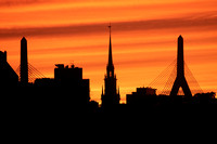 Boston, Skyline f Harbor, Sunset191-2961