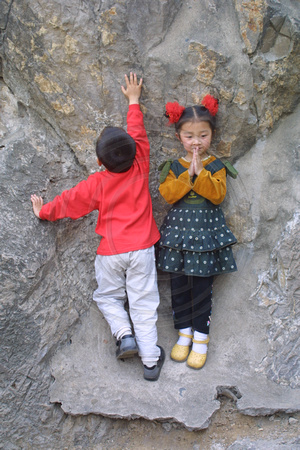Longmen Caves, Boy and Girl, V020414-8105