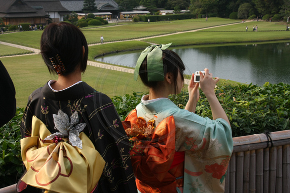 Okayama, Korakuen Garden, Dressed Up Women0834928