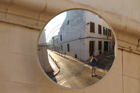 Menorca, Mahon, Street Mirror1033746
