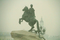 St Petersburg, Peter the Great Statue During Storm1048326a