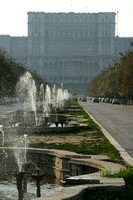 Bucharest, Palace of Parliament, Fountains, V031004-1969