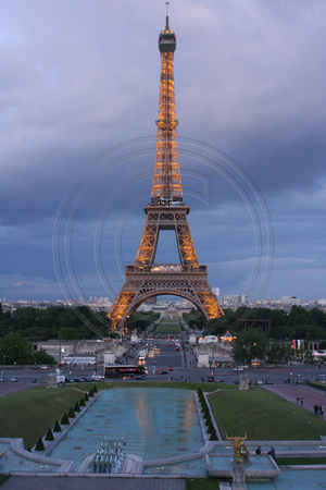 Paris, Eiffel Tower, Evening V0940828