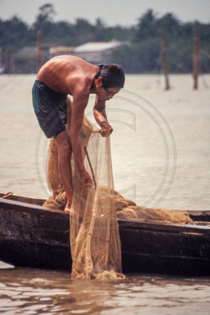 Mekong Delta, Mytho, Fishing Nets S V-8851