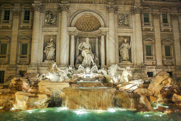 Rome, Trevi Fountain, Night0945706