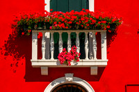 Venice, Burano, Red House, Flowers0943539