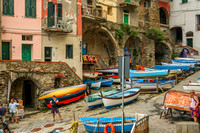 Cinque Terre, Riomaggiore, Boats on Street0945129