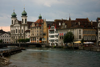 Lucerne, Covered Bridge, View of River0942641