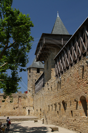 Carcassonne, Chateau, Courtyard V1033363