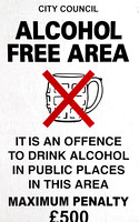 Belfast, Sign, Alcohol Free Area V131-0616