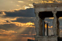 Athens, Erectheion, Caryatids, Sunset151-1448