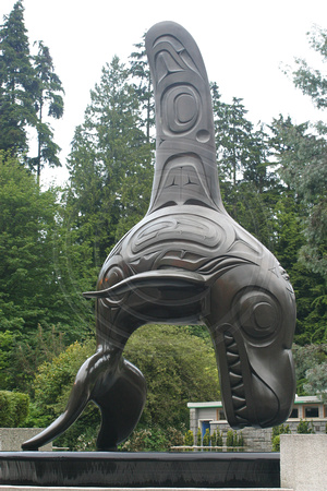 Vancouver, Stanley Park, Aquarium, Native Whale Statue, V030601-1922