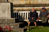 Lower Slaughter, Couple on Church Bench131-1031