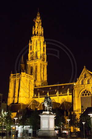 Antwerp, Cathedral, Night V130-9919