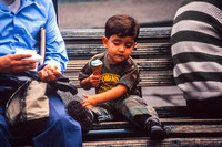 Quito, Boy on Bench w Ice Cream S -7904