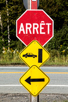 NH Quebec Border, Stop Sign V150-8699