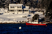 Deer Isle, Burnt Cove, Fishing Boat, Winter S -4156