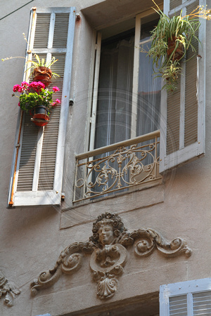 Antibes, Flowers, Window, Wall Sculpture1032815b