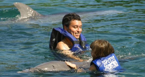 Xel-Ha, Swimming w Dolphins021115-0055a