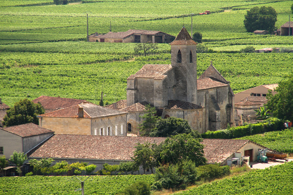 St Emilion, Tour de Pressac Chateau, View of Village1037088a