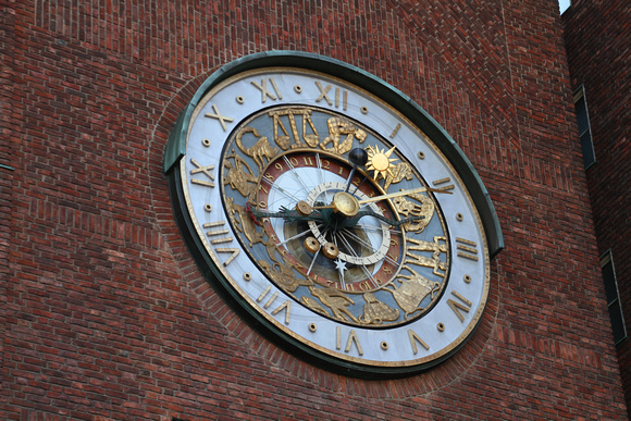 Oslo, City Hall, Clock1044358