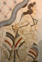 Santorini, Fira, Archeological Mus, Frescoe V1017537a