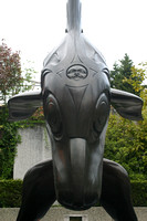 Vancouver, Stanley Park, Aquarium, Native Whale Statue, V030601-1925
