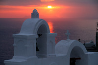 Santorini, Ia, Church Bells, Sunset1018065