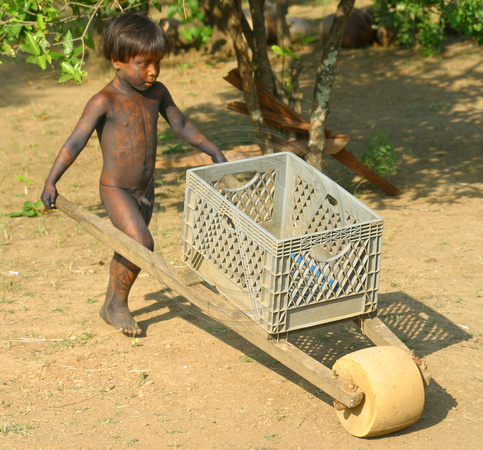 Darien, Embera, Boy w Cart040120-8700a