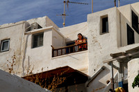 Sifnos, Kastro, Woman on Balcony1017132