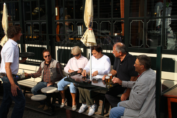 Volendam, People Outdoors at Pub1053434