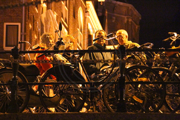 Amsterdam, Bikes, People, Night1053162a