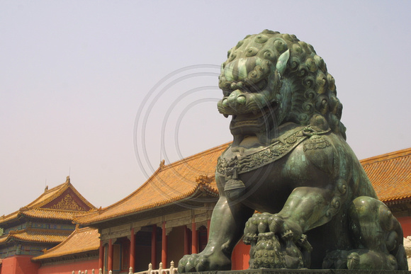 Beijing, Forbidden City, Lion020419-8834