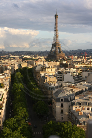 Paris, Arc de Triomphe, View, Eiffel Tower V0940737