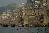 Varanasi, Ghats f Ganges, Bathers030327-8551