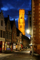 Brugge, Street, Belfry, Night V1051564