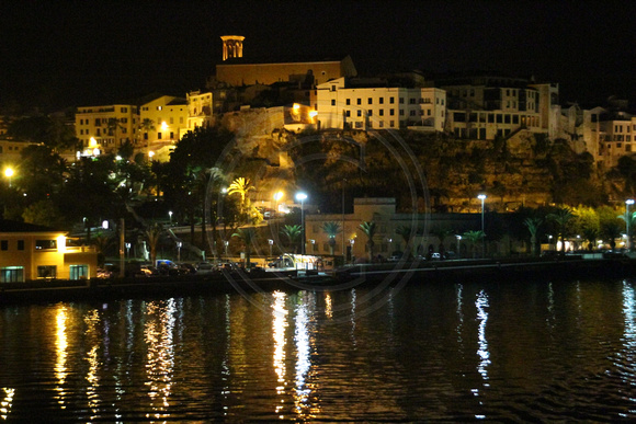 Menorca, Mahon, f Harbor, Night1033777