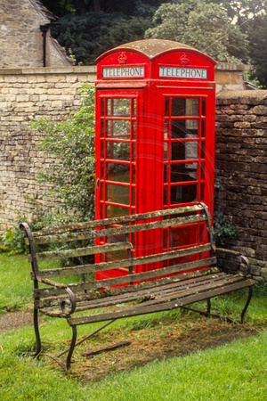 Cotswolds, Bibury, Phone Booth S V-4150