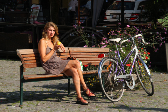 Kalmar, Woman and Bike1045622