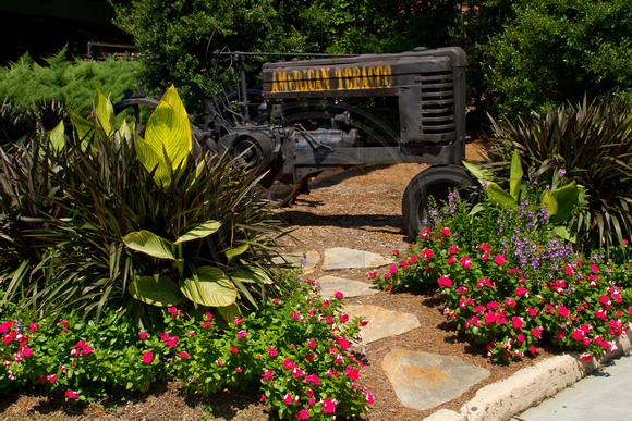 Tractor in Garden, American Tobacco Campus, Durham NC