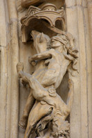 Paris, Notre Dame Cathedral, Facade, Detail V0940309