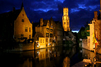 Brugge, Canal, Belfry, Night1051575a