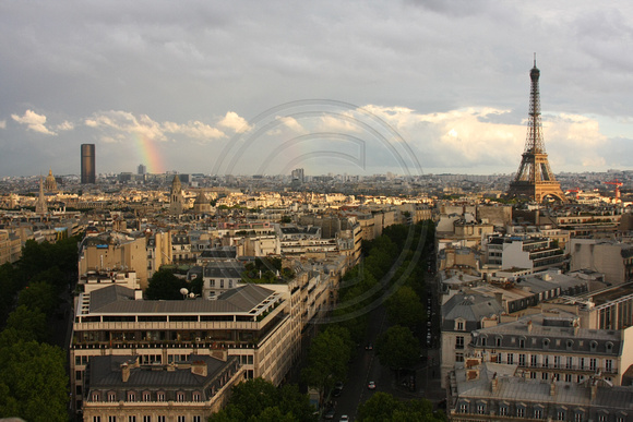 Paris, Arc de Triomphe, View, Eiffel Tower0940706