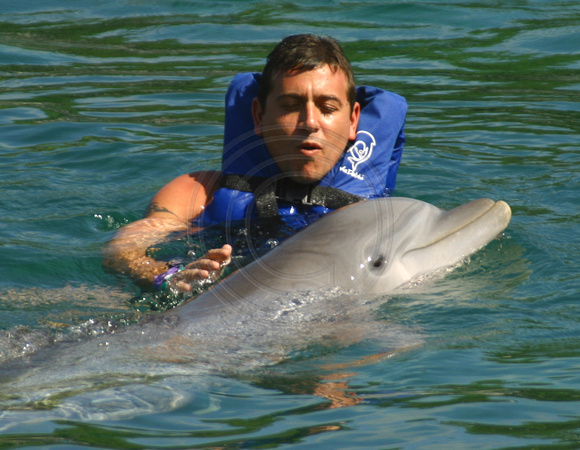 Xel-Ha, Swimming w Dolphins021115-0072a