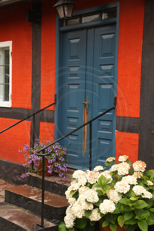 Bornholm, Gudhjem, Doorway, Flowers1044722